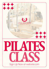 Modern Nostalgia Pilates Class Flyer Design