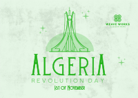 Algeria Revolution Day Minimal Postcard Image Preview