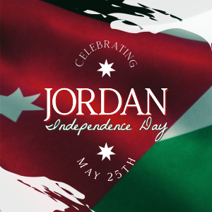 Jordan Independence Flag  Instagram post Image Preview