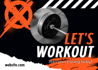 Start Gym Training Postcard Image Preview