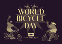 World Bike Day Postcard Design