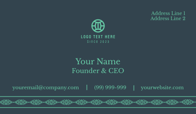 Bohemian Business Card Image Preview