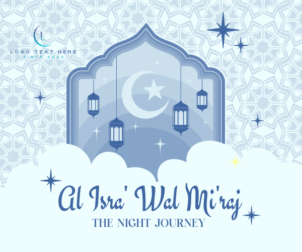 Al Isra wal Mi'raj Greeting Facebook Post Design