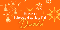 Blessed Diwali Festival Twitter Post Design