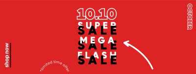 10.10 Flash Sale Facebook cover Image Preview