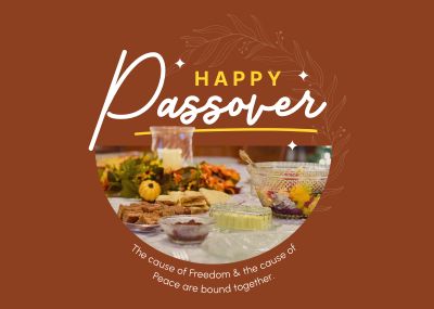 Passover Dinner Postcard Image Preview