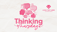 Simple Quirky Thinking Thursday Facebook Event Cover Design