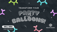 Quirky Party Balloons Facebook Event Cover Design