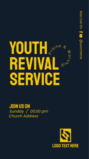 Youth Revival Service Instagram story
