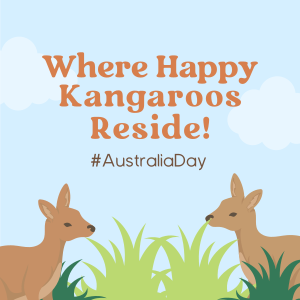 Fun Kangaroo Australia Day Linkedin Post Image Preview