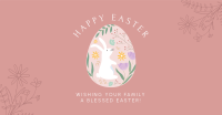 Decorative Easter Egg Facebook Ad Design