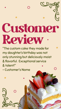 Birthday Cake Review Facebook story Image Preview