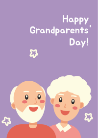 Grandparents Day Illustration Greeting Poster Design