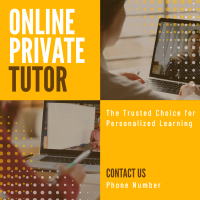 Professional Online Tutor Instagram Post Design