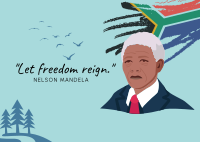 Nelson Mandela  Freedom Day Postcard Design