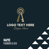 Key Magnifying Lens Business Card Design