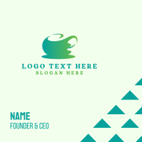 Abstract Green Tea Business Card Design