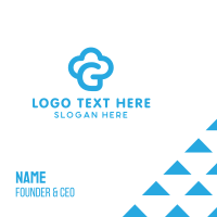 Blue Cloud G Business Card Design