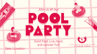Exciting Pool Party Facebook Event Cover Design