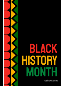 Black History Pattern Flyer Design