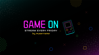 Neon Game Stream YouTube cover (channel art) Image Preview