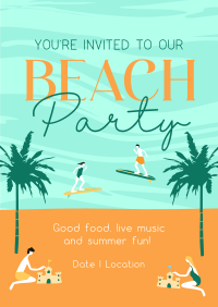 It's a Beachy Party Flyer Image Preview