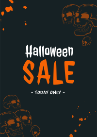 Halloween Skulls Sale Poster Image Preview