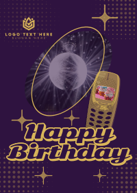 Retro Birthday Greeting Poster Image Preview