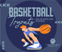 Basketball Tryouts Facebook Post Design