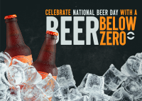 Beer Below Zero Postcard Image Preview