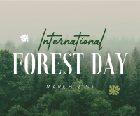 Minimalist Forest Day Facebook Post Design