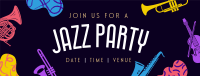 Groovy Jazz Party Facebook Cover Design