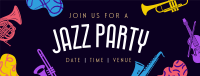 Groovy Jazz Party Facebook Cover Image Preview