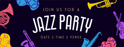 Groovy Jazz Party Facebook cover Image Preview