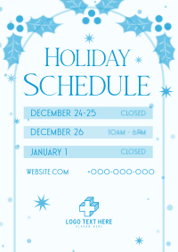 Holiday Operating Hours Poster Preview