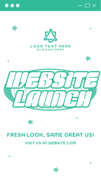 Y2K Website Launch YouTube Short Design