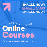 Online Courses Enrollment Instagram post Image Preview