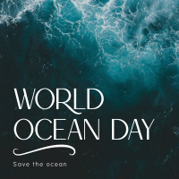Minimalist Ocean Advocacy Instagram Post Design