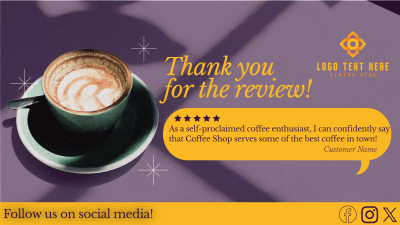 Minimalist Coffee Shop Review Facebook event cover Image Preview