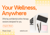 Wellness Online Therapy Postcard Image Preview