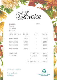 Floral Minimalist Invoice Design