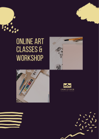 Online Art Classes & Workshop Flyer Design