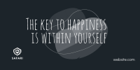 Key to Happiness Twitter Post Design