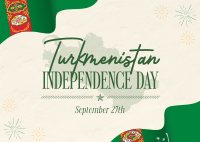 Celebrate Turkmenistan Postcard Design