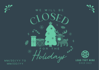 Closed for the Holidays Postcard Design