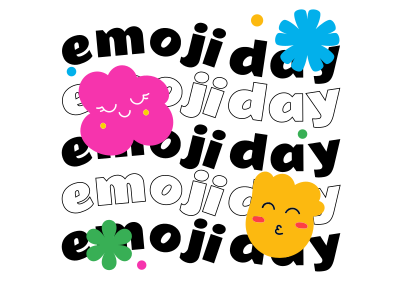Emojis & Flowers Postcard Image Preview