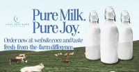 Retro Milk Produce Facebook Ad Design