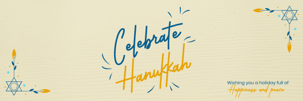 Hanukkah Holiday Twitter Header Design Image Preview