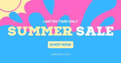 Summer Sale Splash Facebook ad Image Preview
