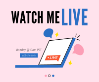 Live Doodle Watch Facebook Post Design